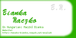 bianka maczko business card