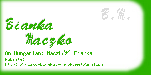 bianka maczko business card